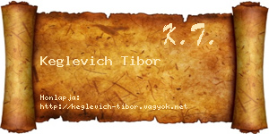 Keglevich Tibor névjegykártya